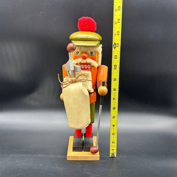 Vintage Golfer Nutcracker Christian Ulbricht West Germany 1980s Wood Golf Club - Picture 13 of 13
